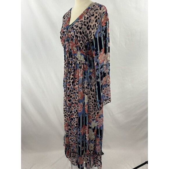 NWT Johnny Was Biya Ontar Beesley Maxi Dress Leopard Print Floral Brown Large - Picture 16 of 16